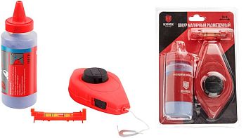 Шнур разметочный с мелом и уровнем HEADROCK 30м 