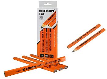 Карандаш плоский, твёрдо-мягкий (HB),оранж.покрытие LEKON PROFI 10/1000