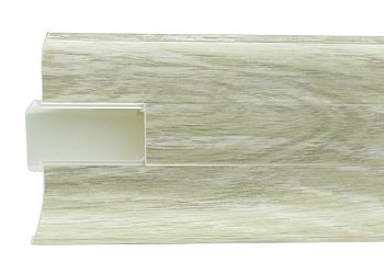  Плинтус с центр. К. каналом 58мм Дуб белло 826, 40шт (1*2,5м)