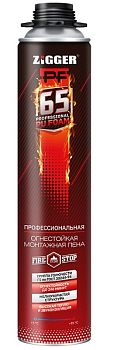 Пена проф. "ZIGGER PF" FIRESTOP огнестойкая 65л 750мл 910г 12шт