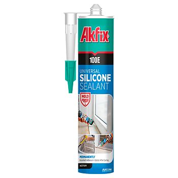 Akfix 100E Универсальный силикон Белый 280мл (24шт/уп)