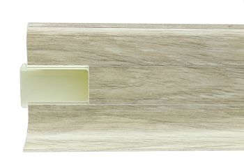  Плинтус с центр. К. каналом 58мм Дуб рене 801, 40шт (1*2,5м)