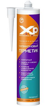 Герметик силикон. "XP" универс. прозрачный, 260мл, 24шт