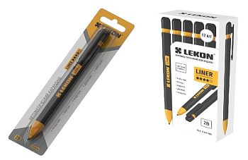 Карандаш автоматич.строит.LEKON LINER чёрный,стержень 0,9*1,8мм 12шт/144шт