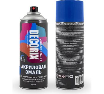 Аэрозольная эмаль унив. DECORIX, синий (А09) 520мл/12 шт