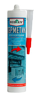 Герметик ECOLUX акрил. Силиконизиров. Белый, 290мл. (20шт.)