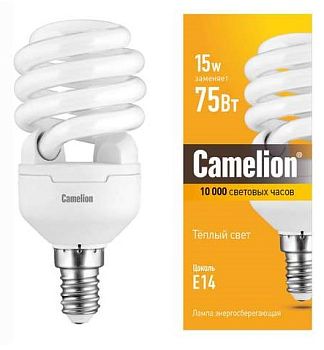 Лампа Camelion энергосберегающая LH15-FS-Т2-M 15/220/Е27/4200К 