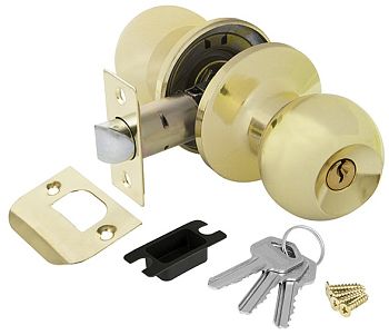 Ручка защелка DK682 PB-ET (6082 PB-E) (кл./фик.) золото AJAX