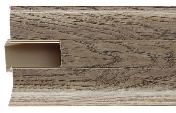  Плинтус с центр. К. каналом 58мм Дуб элит 856, 40шт (1*2,5м)