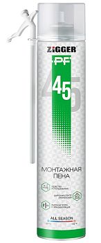 Пена бытовая "ZIGGER PF" 45л всесезонная, 650 мл, 12 шт