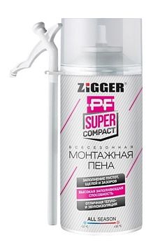 Пена бытовая "ZIGGER PF" SUPER COMPACT всесезон., 230мл/210гр, 12шт