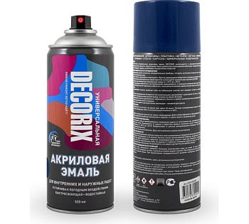 Аэрозольная эмаль унив. DECORIX, тёмно-синий (А74) 520мл/12 шт