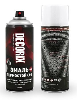 Аэрозольная эмаль термост. +400 DECORIX, белый (НН706), 520мл/12 шт