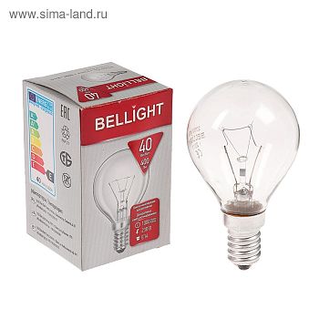 Лампа Bellight P45 40/Е14/ПР (ДШ 230-40-Е14)