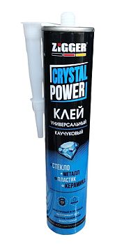 Клей «ZIGGER» CRYSTAL POWER, каучуковый универсальный, прозрачный, 320 г, 24шт