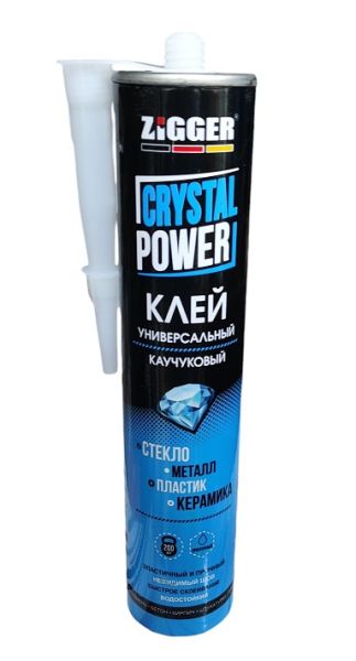Клей «ZIGGER» CRYSTAL POWER, каучуковый универсальный, прозрачный