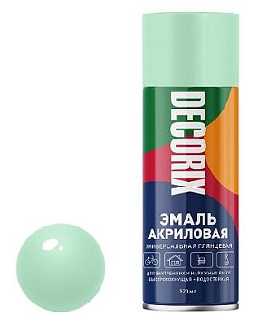 Аэрозольная эмаль унив. DECORIX, светло-салатовый (251) 520мл/12 шт