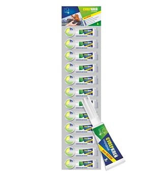 Супер Клей "АДМ" Обувной 3гр, лист 12 штук/288