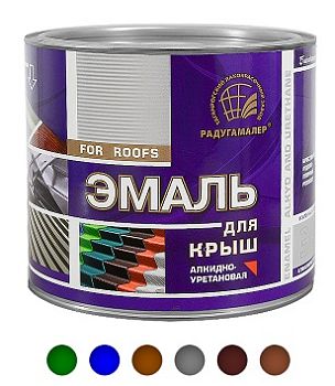 Эмаль для крыш коричневая 2,7 кг/6шт
