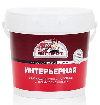 Эксперт КРАСКА ИНТЕРЬЕРНАЯ С/Б, 1,3 кг, 6 шт.