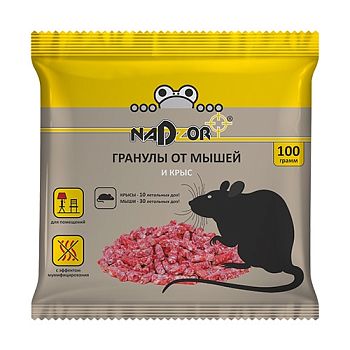 Гранулы от мышей и крыс Nadzor 100г