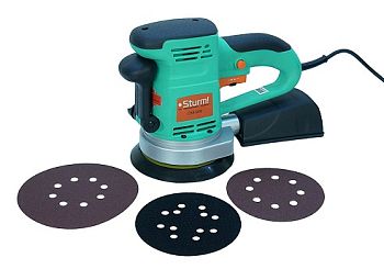 Машина шлиф.эксцентриковая ЭШМ) Sturm! OS8120R, 450Вт, 2 подошвы, d=125:150мм , рег.скор.