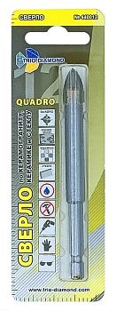 СВЕРЛО ПО КЕРАМИКЕ И СТЕКЛУ 12 мм, Квадро (Trio-Diamond)
