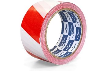Лента для ограждений бело-красная Klebebander 50ммх200м/8