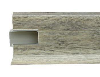  Плинтус с центр. К. каналом 58мм Дуб эллора 809, 40шт (1*2,5м)