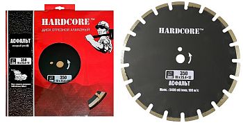 Диск алмазный Асфальт 350х3,2х10х25,4+12мм Hardcore