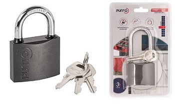 Замок навесной PK-0163 3 key англ.ключ