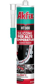 Akfix HT300 Термостойкий силикон Красный 310мл (24шт/уп)