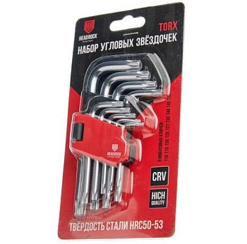 Набор имбусовых ключей  малый 9 предм. HEADROCK "TORX" 