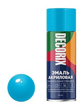 Аэрозольная эмаль унив. DECORIX, светло-голубой (А20) 520мл/12 шт
